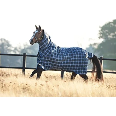 Afbeelding van Rhino Plus Turnout Lite Navy Check/Indigo 130/183