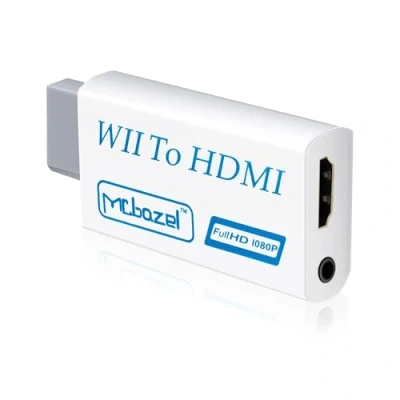 Afbeelding van Mcbazel Wii naar HDMI adapter, video uitgangskabel &amp; 3,5 mm voor audio, ondersteunt alle Display modi: NTSC, 480i, 480p, PAL 576i, 720p, 1080p