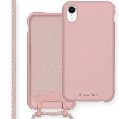 Afbeelding van Apple iPhone Xr Hoesje Siliconen en TPU (zacht) iMoshion Softcase/Koordhoesje/Backcover Roze Telefoonhoesje