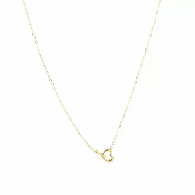 Afbeelding van Bijoutheek Collier open hart infinity Goud