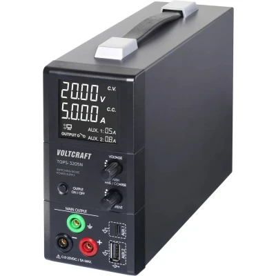 Afbeelding van VOLTCRAFT TOPS 3205N Labvoeding, regelbaar 0.8 20 V/DC 0.1 5 A 100 W Aantal uitgangen: 3 x