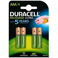 Afbeelding van Duracell oplaadbare AAA batterijen (4 stuks), vooraf opgeladen, onze batterij met de langste levensduur