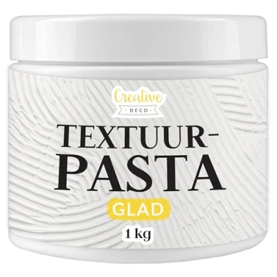Afbeelding van Creative Deco Structuurpasta met Gladde 1 kg Witte Fijne Pasta Voor Kunstprojecten Acrylverf Eenvoudig te Gebruiken een Spatel het Creëren van 3D effecten, Structuren, Texturen