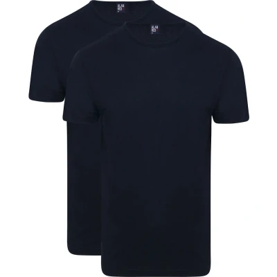 Afbeelding van Alan Red Derby O Hals T Shirt Navy (2Pack) maat S Heren Basic met Regular fit Pasvorm Katoen