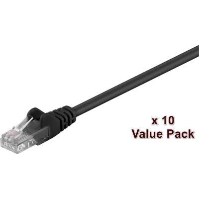 Afbeelding van Microconnect V UTP501SVP netwerkkabel Zwart 1 m Cat5e U/UTP (UTP) (1 m, Cat5e, (UTP), RJ 45, zwart)