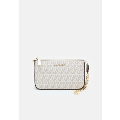 Afbeelding van Michael Kors JET SET Chain Pouchette Clutch, Dames, Maat: One Size, Vanilla