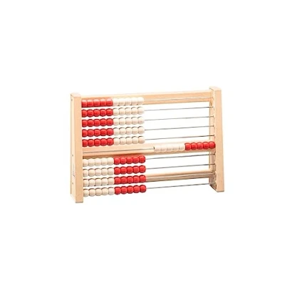 Afbeelding van WISSNER 080203 200 aktiv lernen Rekenkader voor 100 getallen, rood/wit, gemaakt van RE Wood, meerkleurig
