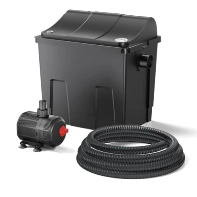 Afbeelding van SunSun Bio vijverfilter CBF 200T filtersysteem compleet met 9W UVC en vijverpomp 2300 l/h 35W