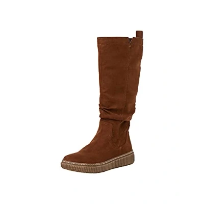 Afbeelding van Jana Dameslaarzen 8 25660 29 H breedte maat: EU vrijetijdslaarzen schoenen met hoge schacht comfortabel duurzaamheid brede schoenbreedte, cognac, 40