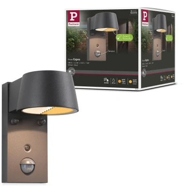 Afbeelding van Paulmann Capea 2200K 3000K PIR 94714 Buitenlamp (wand) LED 6 W Zwart