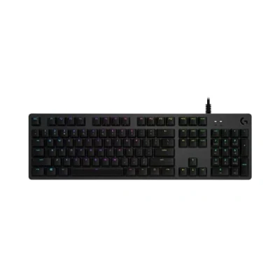 Afbeelding van Logitech G 512 mechanisch gamingtoetsenbord, RGB LIGHTSYNC, verlichte toetsen, bruin GX touchscreen, aluminiumlegering, aanpasbare F USB stap, QWERTY PT lay out, kolen/zwart