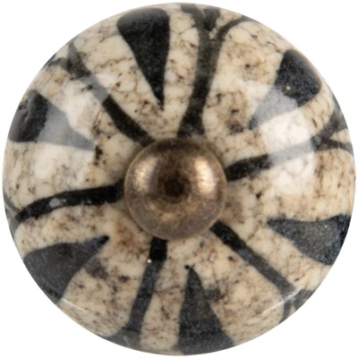 Afbeelding van Clayre &amp; Eef Deurknop Ø 3x3 cm Grijs Keramiek