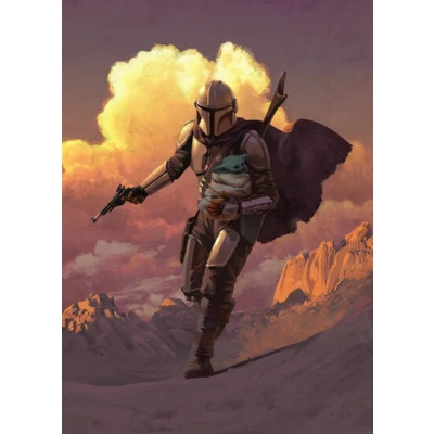 Afbeelding van Komar Vliesbehang Mandalorian Escape 200x280 cm (breedte x hoogte)