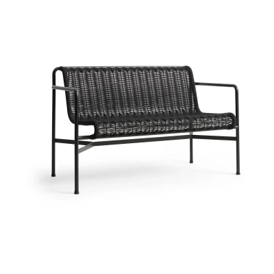 Afbeelding van HAY Palissade Cord Dining bank met armleuningen Anthracite