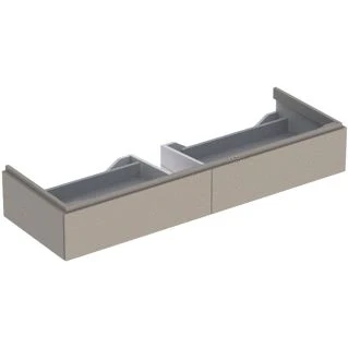 Afbeelding van Geberit Xeno2 wastafelonderbouwkast met 2 laden, greige 1374 x 220