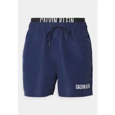 Afbeelding van Calvin Klein Swimwear Medium Double Zwemshorts, Heren, Maat: Medium, Signature navy