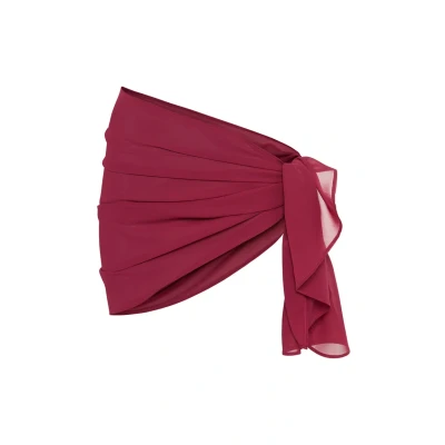 Afbeelding van Lascana Pareo Strandaccessoire, Dames, Maat: One Size, Dark berry