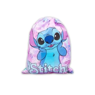 Afbeelding van Disney Lilo &amp; Stitch Trekkoord Tas School PE Trainer Zwemtas, roze, Eén maat