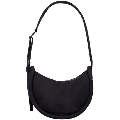 Afbeelding van Sandqvist Curve Crossbody Round S Black Schoudertas Zwart