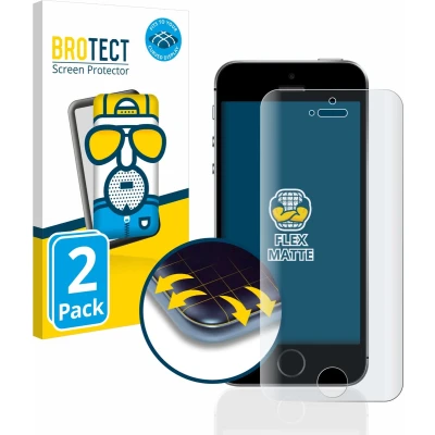 Afbeelding van BROTECT Screenprotector voor Apple iPhone SE 2016 Folie Beschermfolie matte volledig dekking (2 Stuks)