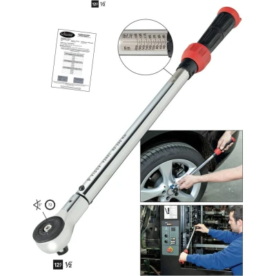 Afbeelding van Vigor V3441 Momentsleutel Met omschakelbare ratel 1/2 (12.5 mm) 40 200 Nm