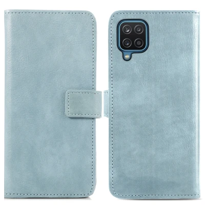 Afbeelding van Samsung Galaxy A12 Hoesje Kunstleder iMoshion Bookcase Lichtblauw Telefoonhoesje