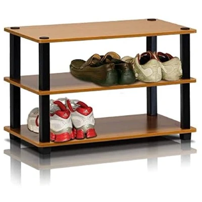 Afbeelding van Furinno Schoenenrekken, Hout, Licht Kers/Zwart, one size