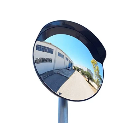 Afbeelding van SNS SAFETY LTD Convex Spiegel, Zwarte, 60 cm diameter, voor Verkeersveiligheid en Bescherming Tegen Winkeldieven met Verstelbare Bevestigingsbeugel mm Stangen