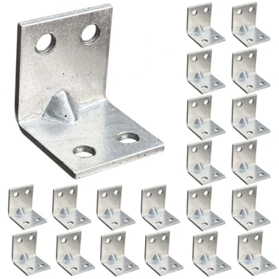 Afbeelding van OMIdeas 20x20x20 hoekconnector, zilver verzinkt