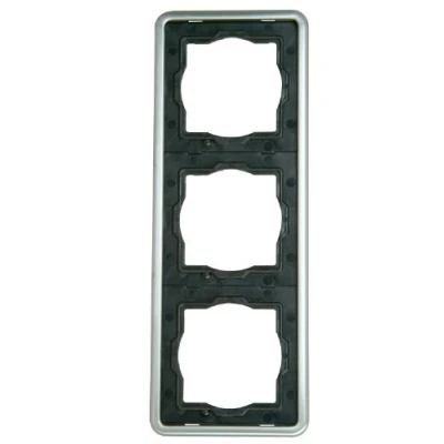 Afbeelding van Kopp Afdekframe 3 voudig Vision staal, ‎‎302520079