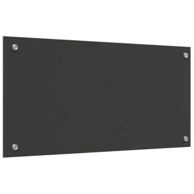 Afbeelding van vidaXL Keukenachterwand Donkergrijs Gehard glas 80 x 40 0.6 cm