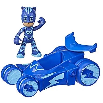 Afbeelding van PJ MASKS Cat Car Pre school Toy, Hero Vehicle with Catboy Action Figure for Children Aged 3 and Up, Blue