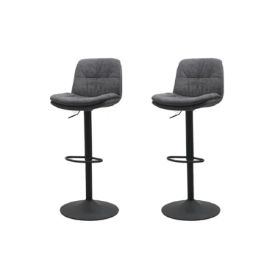Afbeelding van Barstoel Colville Donkergrijs (set van 2)