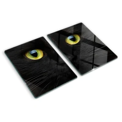Afbeelding van Tulup Glazen snijplank 2x40x52cm Fornuisafdekplaat Kookplaatafdekking Gehard glas Antislip keuken Achterwand