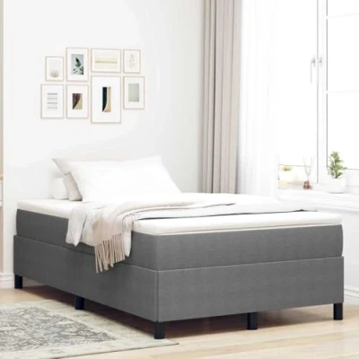 Afbeelding van vidaXL Bedframe Lichtgrijs Hout, Stof 120 x 190 cm