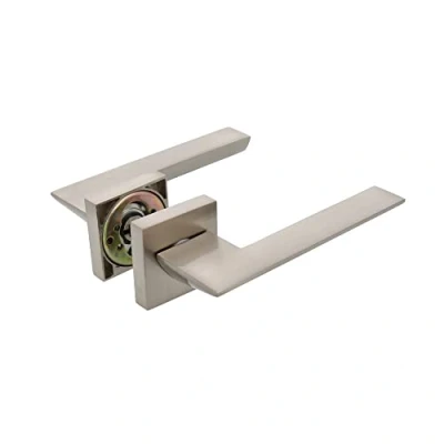 Afbeelding van AMIG Deurklink 146mm + Rozet 51mm Sleutelgaat Aluminium Vierkant