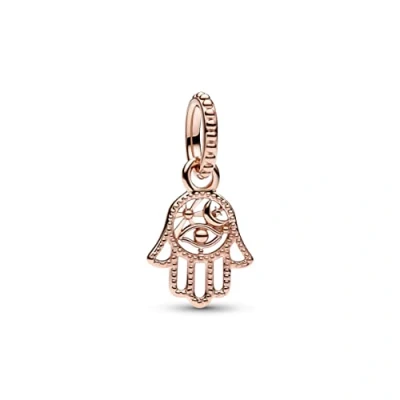 Afbeelding van Pandora 789144C00 Hangbedel Protective Hamsa Hand zilver rosekleurig