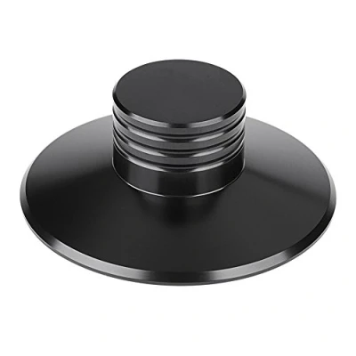 Afbeelding van Record Weight Stabilizer, Vbestlife Draaitafel Clamp Disc Stabilizer Aluminium Vibratie Reducer voor LP Gewicht Speler (zwart)