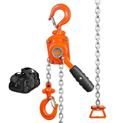 Afbeelding van VEVOR Mini Hefboom Takel 0,5T Laadvermogen Kettingtakel 260N Trekkracht Katrol 2,80m Hefhoogte Rateltakel Staal G80 Ketting Weston Dubbele Pawl Brake 360 Roterende Haak Handmatige