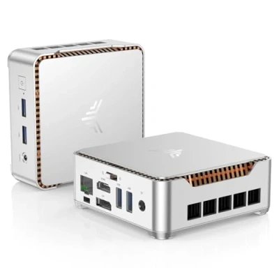 Afbeelding van NiPoGi mini pc, 16 GB DDR4, 1024 M.2 SSD, Midtel Alder Lake N97 (tot 3,60 GHz), desktopcomputer, wifi 6, ondersteunt 2,5 inch SATA 2 x HMDI+VGA 4K UHD Triple display voor school, thuis,