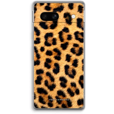Afbeelding van Case Company® hoesje geschikt voor Google Pixel 7A Luipaard Soft Cover Telefoonhoesje Bescherming aan alle Kanten en Schermrand