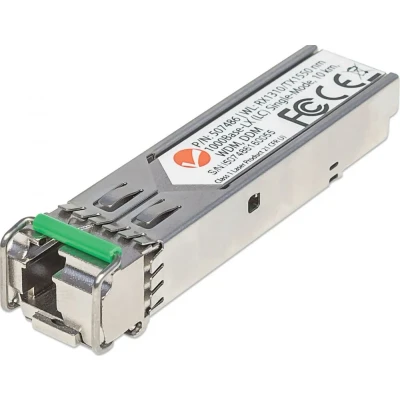 Afbeelding van INTELLINET Gigabit SFP Mini GBIC transceiver WDM bidirectioneel 1000Base LX (LC) single mode poort bereik tot 10km RX1310/TX1550