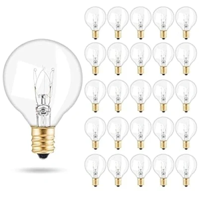 Afbeelding van G40 reservelampen, 25 stuks led Globe Tungsten 7 W gloeilampen, E12 gloeilamp, IP44 waterbestendig, warm wit, voor lichtketting, huisfeest, decoratie, bruiloft