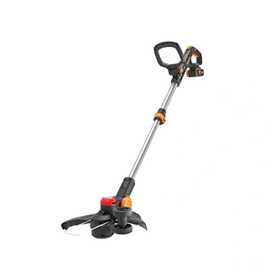 Afbeelding van WORX Nitro WG173E.9 accu grastrimmer, 20 V, krachtige borstelloze motor, 33 cm snijcirkel, gebruikscomfort dankzij de rubberen handgreep, compatibel met PowerShare, zonder en oplader
