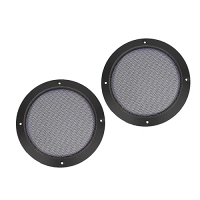 Afbeelding van FackLOxc Woofer Speaker Auto Subwoofer Cover Grill Mesh Behuizing 2/3/4/5/6.8/8 Inch Zwart Ronde Hoorn Beschermhoes Cirkel Net 2 STKS