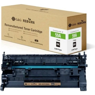 Afbeelding van G&amp;G Toner vervangt HP 59A Compatibel Zwart 3000 bladzijden Reborn remanufactured 21237