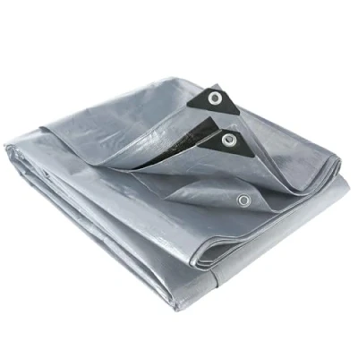 Afbeelding van WerkaPro 10740 multifunctioneel zeil, 6 x m, 200 g/m², omkeerbaar, grijs en zwart