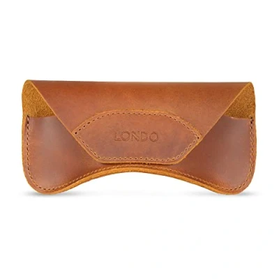 Afbeelding van Londo Genuine Leather Case voor Zonnebrillen en Brillen met Magnetische Sluiting (Camel)