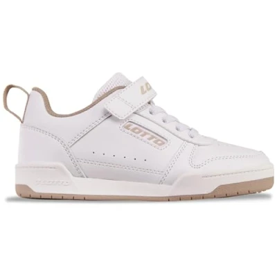 Afbeelding van LOTTO Unisex Toco Bc K Sneakers voor kinderen, Wit beige., 26 EU