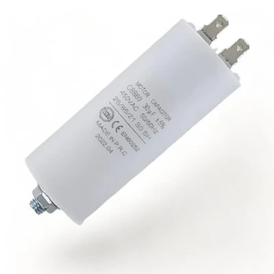 Afbeelding van DL pro Condensator motorcondensator 30µF 450V Ø40x95mm universeel met 6,3 mm AMP steekvlaggen en bevestigingsschroef M8 CBB60 aanloopcondensator motorstartcondensator voor elektrische huishoudelijke